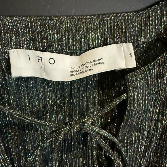 IRO Tellus Metallic Blouson Dress size 34 - Picture 5 of 12